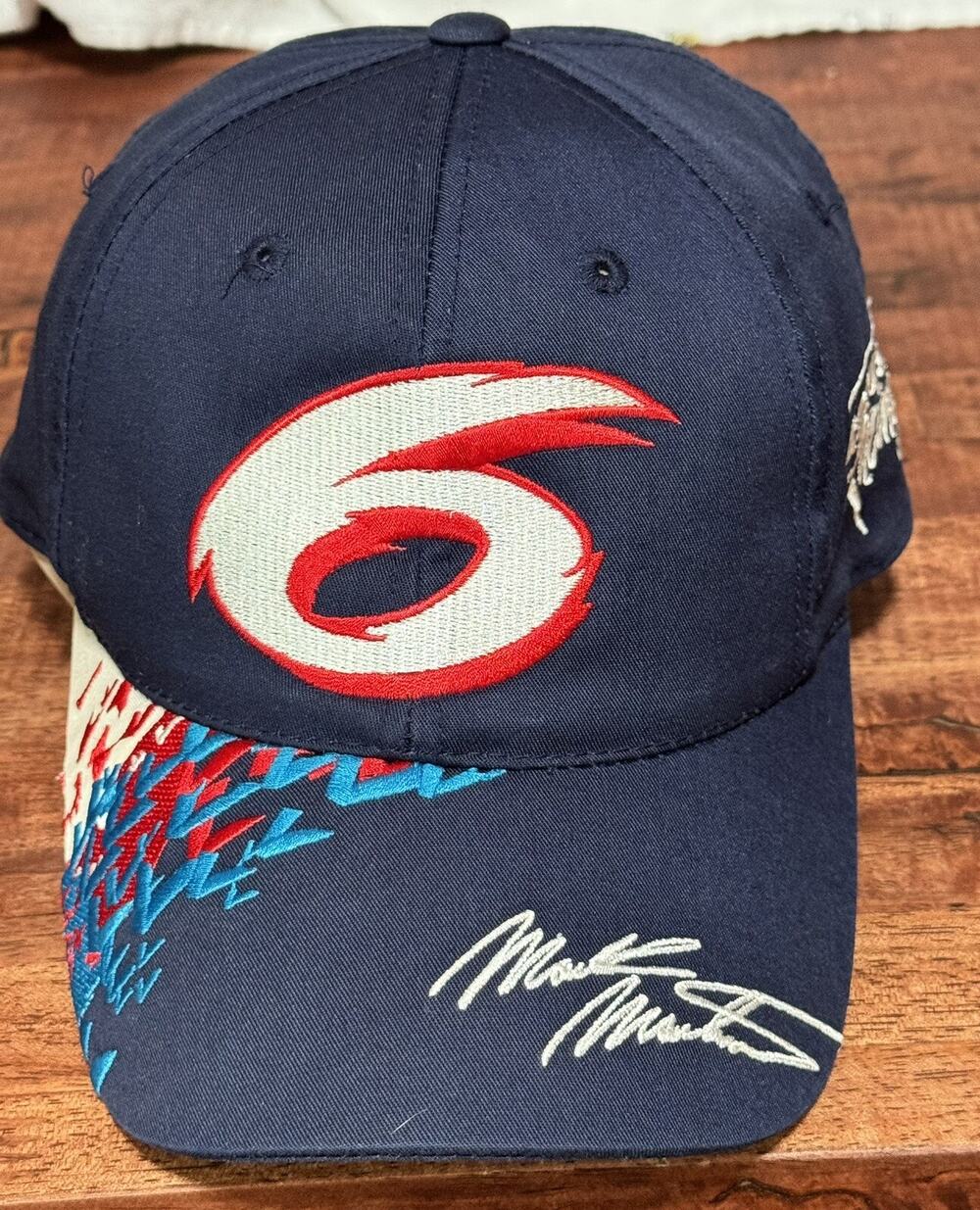 NASCAR Hat Cap Mark Martin Signature Big 6 Logo Roush Racing Valvoline Snapback